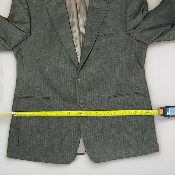 Lauren Ralph Lauren‎ Blazer Mens 46L Brown Laine Vierge 100% Wool Single Breast - Picture 2 of 9